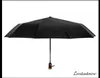 Automatische duidelijke paraplu strand zon uv regen vrouwen parasols 10k koper houten handvat mannen business cadeau-ideeën UPF50 +