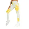 Seamless Tie Dye Leggings Sport Women Fitness Sexy High Waist Yoga Pants Colorful Sports Tights Running Workout Gym Clothing H1221