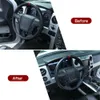 ABS Car Steering Wheel Center Trim Cover Frame for Ford F150 2009-2014 Carbon Fiber