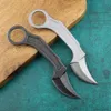 Karambit Fixed Blade Jakt Kniv Real Fixed Blade Combat Knife Kydex Sheath Sheath Tactical Survival Tool