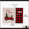 Napkin Car Tree Placemat Red Black Plaid Tablecloth Table Tableware Mat Year Christmas Home Dinning Kitchen Restaurant Ourit Adf2Y