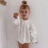 Ensembles de vêtements pour bébés garçons filles barboteuses de couleur pure 0-2 ans printemps automne enfants garçon fille vêtements amples