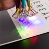 2021 LED Light Big Diamond Pen Creative New Design Super Crystal Light Metal Ballpoint Pennor Skriva Stationery Office School Student Present