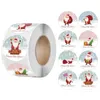 Gift Wrap 500PCS Christmas Stickers Label Round Circle Merry Tag With Santa Claus Kid