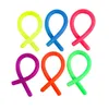 TPR Stress Relief Toy Stretchy String Fidget Funny Pull Vent Rubber Sensory Toys Noodles Anti Soft Glue Elastic Rope Neon Autism Noodle Gift for Kids Children