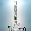 Glass Beaker Bongs Condenser Coil 6 arms tree perc Oil Dab Rigs 18mm Female Joint 3mm Thick Hookahs freezable Water Pipes Diffused Downstem With Bowl