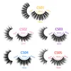 الرموش الرموش رموش رموش 3D Mink Lash Makeup 10 أنماط مزيج إرسال حزمة طبيعية كثيفة المصنوعة يدويًا صنعة وجودة جيدة