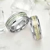 Mode roestvrijstalen lichtgevende vingerring voor vrouwen klassieke vrouwenletters gloeiende ring mode-sieraden accessoires G1125