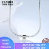 2020 Feine 3mm 45CM 925 Silber Schlangenkette Halskette mit Zertifikat Fit Original Perlen Charms Anhänger DIY Schmuck Geschenk