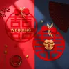 Adesivos de parede sofisticados detalhes requintados clássico decalque duplo felicidade design oco casamento chinês