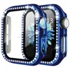 Tempererat glasskydd f￶r Apple Watch Case 40mm 44mm 38mm 42mm 41mm 45mm 49mm Diamond Bumper Screen Protector f￶r IWatch Series 6/SE/5/4/3/2/1 NYTT