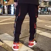 Erkekler Hip Kargo Pantolon Streetwear Sweatpants 2021 Sonbahar Kış Taktik Cepler Şerit Harajuku Joggers Pantolon Track Pantolon Erkekler