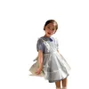 Filles d'été 2pcs robe ensemble outift pour enfants volants fête princesse costume vêtements en gros 210529