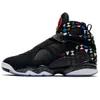 Jordan 8 AJ 8 jumpman 8 Doernbecher 8 8s Blanco Negro Satén Retro Cesta para hombre Zapatos de bola de San Valentín Día de Navidad Entrenadores de cromo Zapatillas 40-46 # Z11