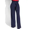 Plazson Herfst Winter Dames Belted Palazzo Broek Losse Lange Pant Hoge Taille Wide Been Broek Streetwear Pantalones 211216