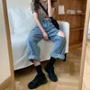 S-XL Automne Coréen Chic Style Femme Long Denim Pantalon Taille Haute Ripped Straight Denim Jeans pour femmes (72775) 210423