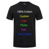 T Shirt Men Dostosowany tekst DIY Twój własny Design Photo Print Odzież Koszulka reklamowa dla VIP G1222