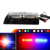 Car 16 LED Strobe Light Red/Blue Amber/White Signal Lamps Flash Dash Emergency Flashing Windshield Warning Lights 12V 48W