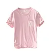 男性のための半袖Tシャツの夏の純粋な綿のoネックの固体カジュアルな薄い基本的なティープラスサイズの男性の上の服レトロTシャツ210601