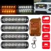 4pcs LED Car Strobe Warning Light Grill lampeggiante Ripartizione luce di emergenza Car Truck Trailer Beacon Lamp LED Side Light per auto