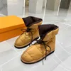 Mais novo Women Designer Down Botas De Neve Moda Inverno Bota Clássico Retro Tornozelo Senhoras Curtas Meninas Mulheres Botas Tamanho 35-42