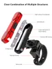 Aubtec Cykellampor USB Laddning LED Varning Ljus Nattcykel Bakre Ljus Mountain Bike Equipment 587 Z2