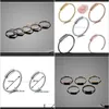 Rings Studs Yuchun Punk Body Piercing Round Electroplated Nose Ring Breast And Earring Aavnk Cod75