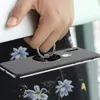 Universal marmor sten mobiltelefonring hållare mobiltelefon finger stativ 360 graders rotation konsol med krok