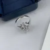 Luxury jewelry ring 925 silver white gold plating Micro inlays diamonds Austria crystal sun flower women ring wedding rings225y