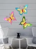 Decoratieve objecten beeldjes 3 stks metalen vlinder muur opknoping stijl woondecoratie op de realistische tuin decor vlinders voor