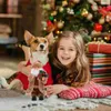 Juldekorationer 1 st jultomten Claus Doll Prydnad med elektrisk design Xmas Party Home Decor