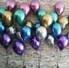 Fournitures de fête 50pcs / lot 12 pouces brillant métal perle ballons en latex épais chrome couleurs métalliques gonflables balles d'air décor d'anniversaire SN5504