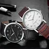 Moda homens assisti top marca diamante discagem relógios de pulso de couro cinta de couro relógio de quartzo para senhoras valentine presente orologio di lusso