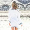 Broderie coton plage couvrir Saida de praia maillot de bain femmes bikini couverture tuniques pour paréo Sarong porter # Q71 210722