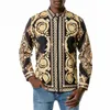 Camicia casual da uomo abbottonata Camicia da smoking Camicie da smoking di lusso da uomo floreale Barocco formale da uomo Camisa Masculina XXL da uomo2585