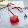 Moda Kız PU Deri Tek Omuz Çantaları Mini Messenger Zinciri Değişim Çanta Çocuk Bebek Tasarımcı Mektupları Baskı Ekose Kişilik Çapraz Vücut Çantaları