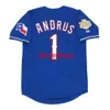 Cousu personnalisé Elvis Andrus 2011 World Series Jersey ajouter nom numéro Baseball Jersey