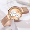 NAVIFORCE Watches Women Top Brand Luxury Steel Mesh Ladies Quartz Watch Beautiful Flower Charming Girl Clock Relogio Feminino 210517