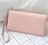 Senhoras simples zíper longo estudante bonito carteira mulher casual bolsa quadrada bolsa