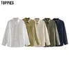 Damens skjortor Lossa oregelbundna hemkvinnor Toppar Tillbaka Split Koreanskt kläder 210421