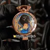 42mm Bovet 시계 1822 스위스 쿼츠 남성 유니섹스 시계 녹색 3D 나비 릴리프 패턴 다이얼 스틸 케이스 다이아몬드 베젤 블루 가죽 스트랩 Hello_Watch