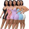 Sexy Frauen Overalls Hosenträger Strampler Einfarbig Onesise Pit Streifen Body Backless einteiliges Kleidung a001