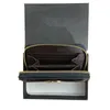 Дизайнерский кошелек для монеты высшего качества для женщин короткие кошельки для кошельки на молнии застежки -молнии карман с держателем карты в черной цвете220x