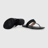 2021 Slides Chinelos Sandália de couro com letras duplas sandálias femininas à beira-mar caixa feminina 36-41 e dust bag #GTS-01