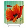 Musife Custom High Quality Poppy Flower Shower Curtain Waterproof Bathroom Polyester Fabric Bathroom Curtain 210609