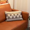 Decoração de casa boho travesseiro sofá capa de almofada de decoração quadrada travesseiros quarto sala de estar tecida moderna tamel de travesseiro 210401