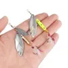 1pcs 7g / 10g Metal Sliving Rotating Sequins Sked Lure Spinner Fiske Hårdbete med Fjäder Treble Hook Tillbehör