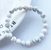 Urok bransoletki 8 mm matowe glazurka Wysokiej jakości biały wycie Lucky Gem Stone Mala Mala Mala Meditation Men Men Jewelry6835400