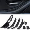 7pcs/Set Car Inner Door Pull Handle Black Window Switch Armrest Panel Trim Cover Kits Replacement For BMW 5 Series 520 523 525 528 530 535 Auto Parts