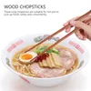 Chopsticks 1 Set 6 Pairs Durable Wooden Long Practical Pot